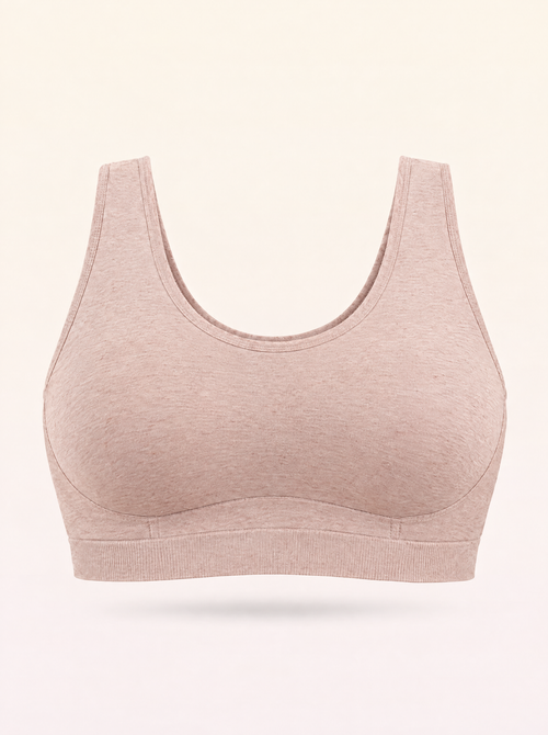 Cotton Bralette - Heather Rose Tan