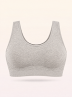 Cotton Bralette - Light Heather Gray