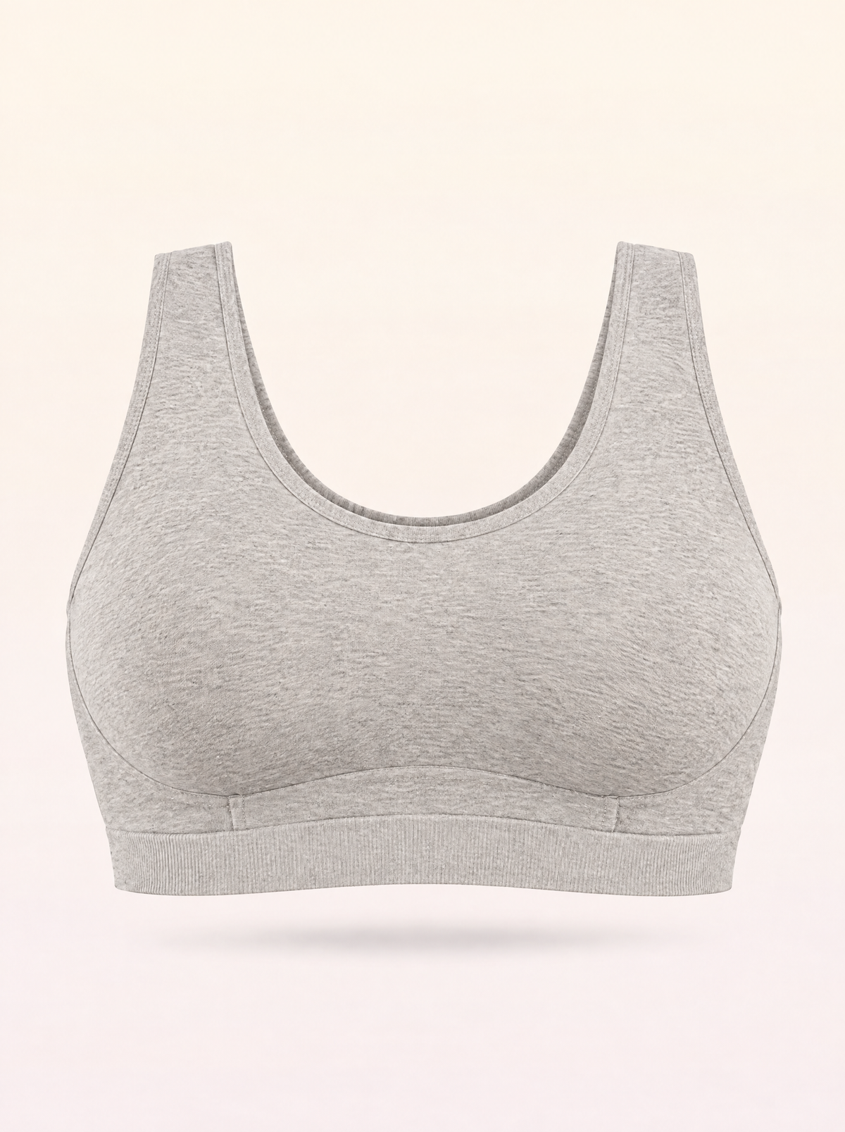 Cotton Bralette - Light Heather Gray